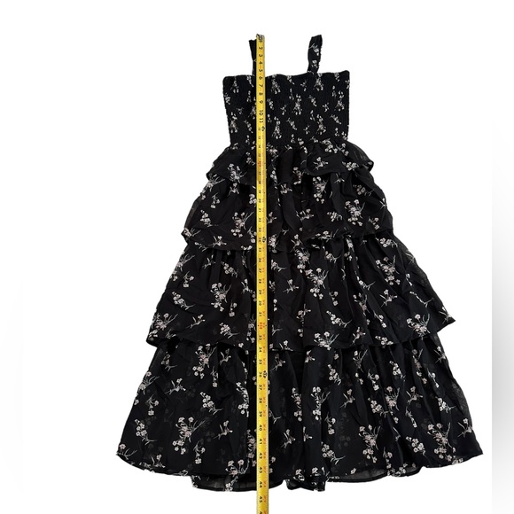 Mimi China Floral Tiered Layered Dress Size Medium - Picture 13 of 17